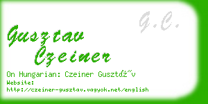 gusztav czeiner business card